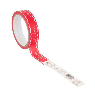"With Love" Red Gift Tape - 20m | Eco Tape |