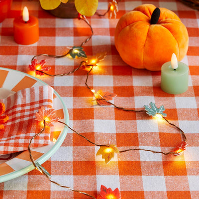 Autumn Hues Felt Leaf String Lights - 2m