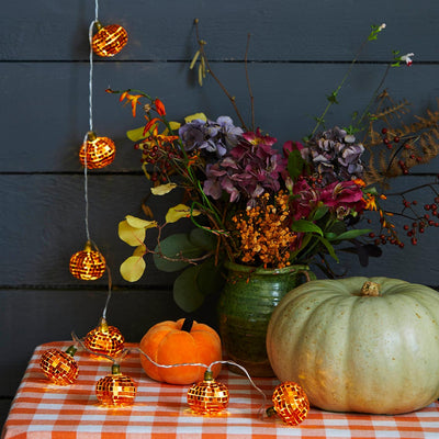 Autumn Hues Pumpkin Disco String Lights - 1.6m