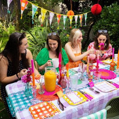 Green Gingham Table Runner - 2m | Summer Tableware |