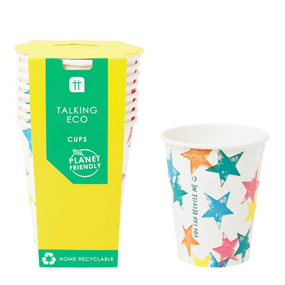 Birthday Brights Rainbow Star Cups - 8 Pack
