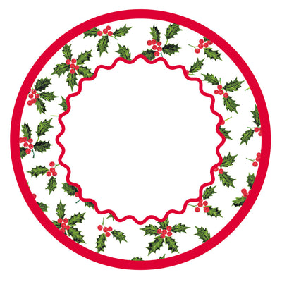 Botanical Holly Large Paper Plate - 10 Pack