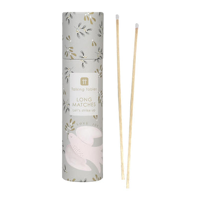 Mistletoe White Long Christmas Matches - 50 Matches
