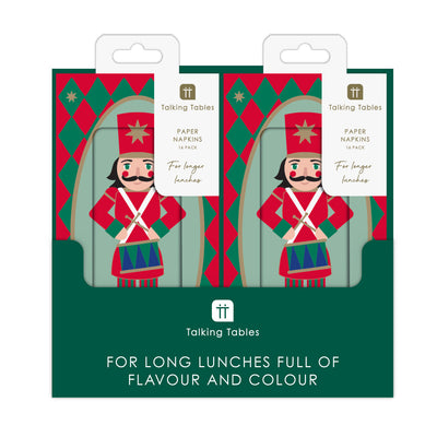 Nutcracker Long Lunch Paper Napkins - Display | Christmas Decor |