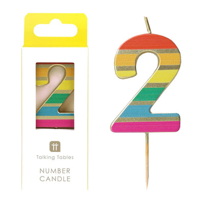 Rainbow Number Candle - 2