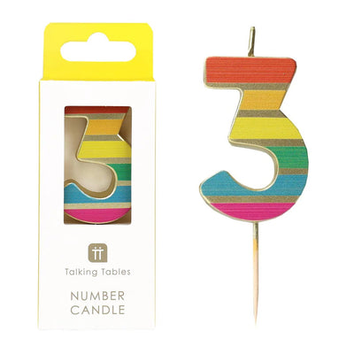 Rainbow Number Candle - 3