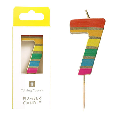 Rainbow Number Candle - 7