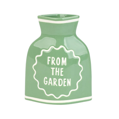 Green Ceramic Bud Vase - 10cm | Summer Decor |