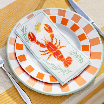 Lobster Long Lunch Paper Napkins - 16 Pack | Summer Napkins |