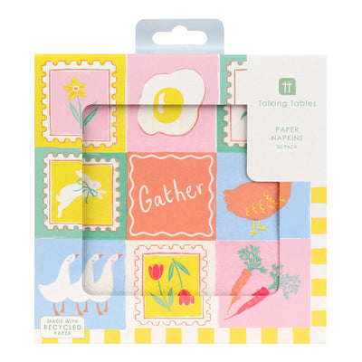 Spring Icons Paper Napkins - 20 Pack | Spring Decor |