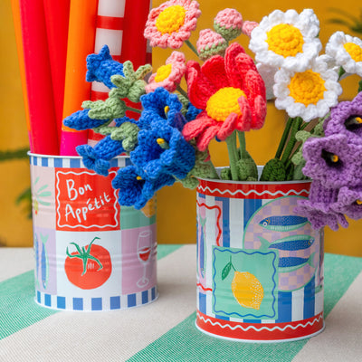 White Daisy Crochet Sprigs - 18cm - 2 Pack | Spring Decor |