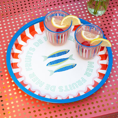Sardine Fish Tin Tray - 30cm | Coastal Decor |