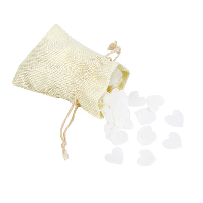 White Heart Paper Biodegradable Confetti - 18 Pack Display | Wedding |