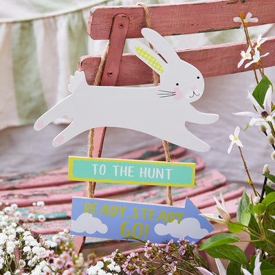 Hand-Painted Bunnies Ceramic Candle Holders | Easter Decor |