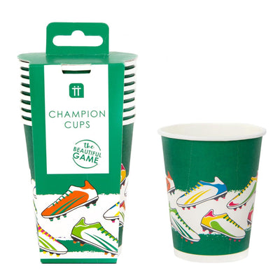 Party Champions Recyclable Football Cups - 8 Pack