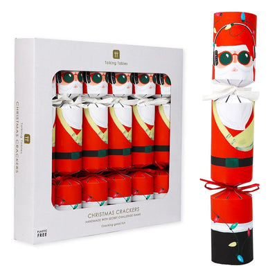 Santa Red Christmas Crackers - 6 Pack