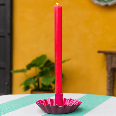 Cherry Red Dinner Candles - Display | Summer Home Decor |