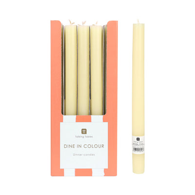 Cream Dinner Candles - POS Unit