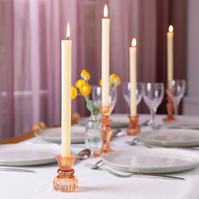 Cream Taper Dinner Candles - Display | Wedding Decor |