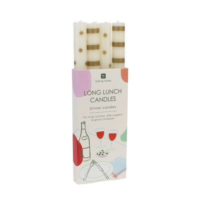 Mixed Gold Straight Dinner Candles - 4 Pack | Home Decor |