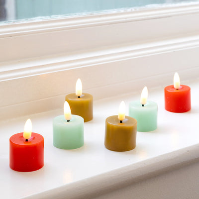 Flameless LED Tealight Candle - Gold POS Unit