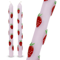 Statement Strawberry Lilac Dinner Candles - 2 Pack