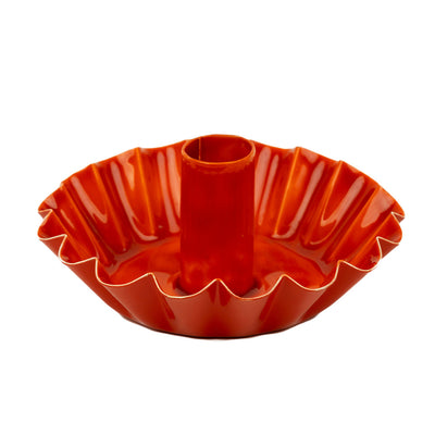 Orange Scalloped Metal Candle Holder | Summer Gifts |