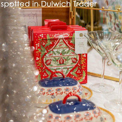 Folklore Red Christmas Paper Napkins - 20 Pack