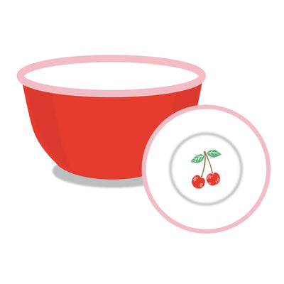 Cherry Red Enamel Bowl - 10cm