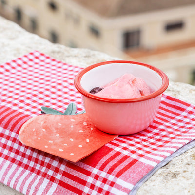 Strawberry Enamel Bowl - 10cm | Summer Kitchenware |