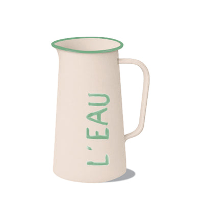 "L'Eau" Enamel Water Jug - 20cm