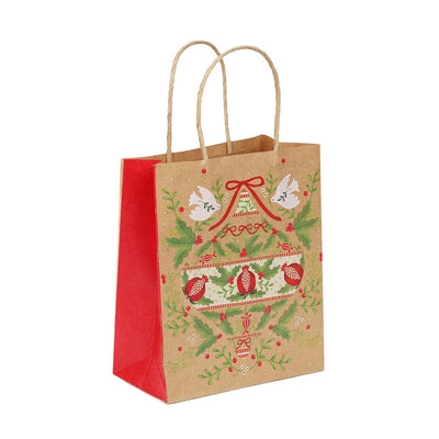 Folklore Green Christmas Paper Gift Bags - 8 Pack
