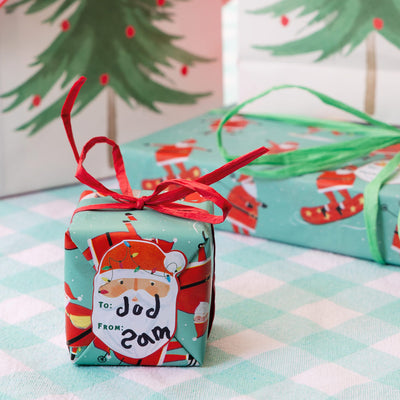 Fun Guy Santa Christmas Stickers - 5 Sheets - 70 Stickers