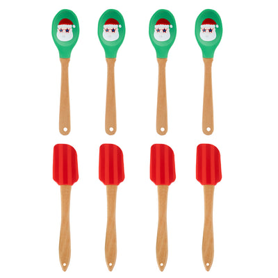 Santa Silicone Kitchen Utensils Mixed Set | Christmas Kitchen Gifts |