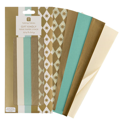 Gold Metallic Tissue Paper Pack - 5 Sheets