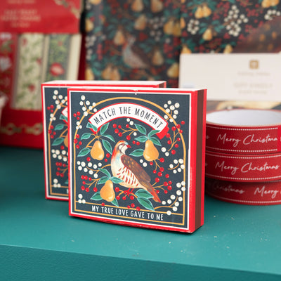 Partridge & Pear Christmas Matches - 120 Matches | Christmas Decor |