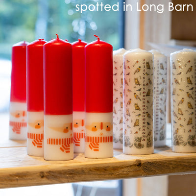 Fun Guy Santa Advent Pillar Candle