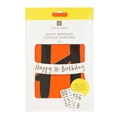 Gold Customisable Happy Birthday Garland - 3m