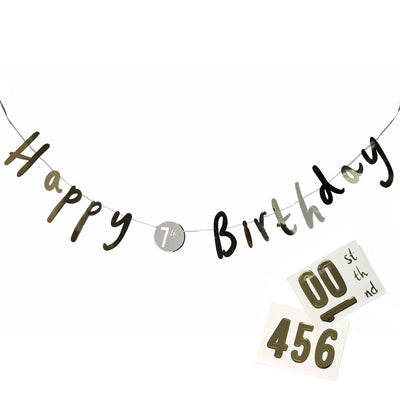 Customisable Happy Birthday Garland - 3m | Birthday Decor |
