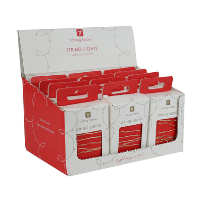 Gold LED String Lights - 3m - Red POS Unit