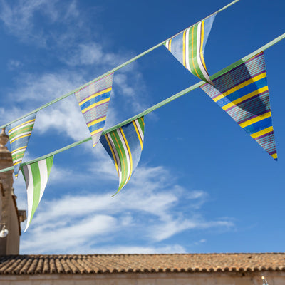 Green Recycled Plastic Bunting - 10m | Party Decor |
