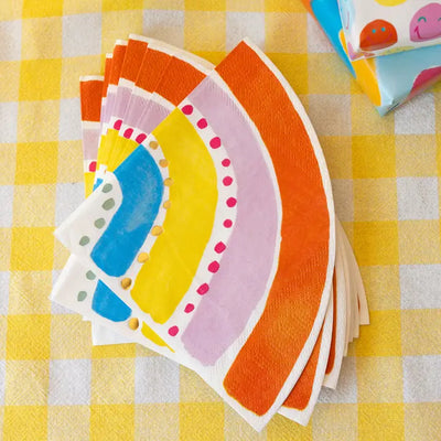 Rainbow Shaped Paper Napkins - 20 Pack | Pride Party Decor |