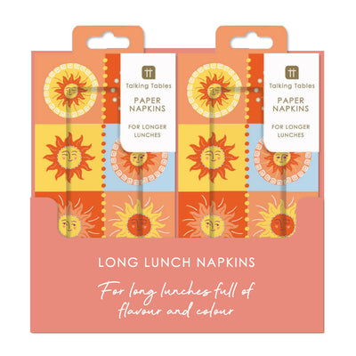 Sun Long Lunch Paper Napkins - 16 Pack | Summer Napkins |
