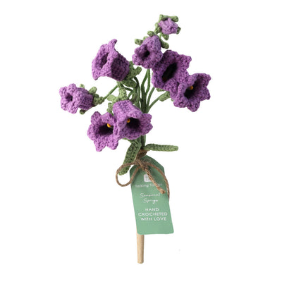 Bellflower Crochet Sprigs - 18cm - 2 Pack | Spring Decor |