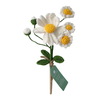 White Daisy Crochet Sprigs - 18cm - 2 Pack | Spring Decor |
