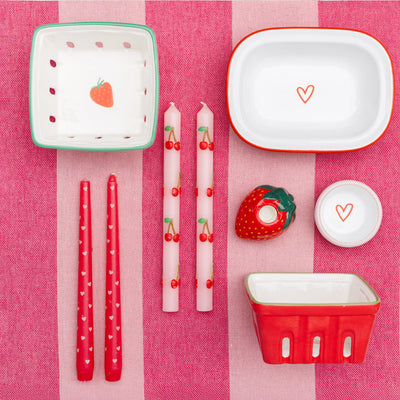 Heart Pink Oven Enamel Dish - 20cm | Home Decor Gifts |