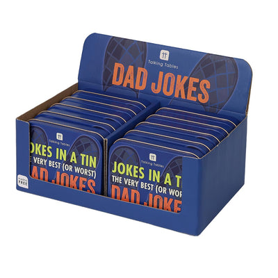 Dad Jokes in a Tin - 100 Cards, 100 Jokes - POS Unit