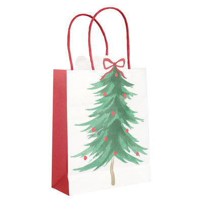 Christmas Tree Paper Gift Bags - 8 Pack
