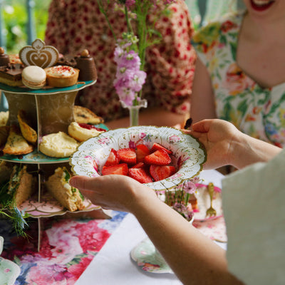 Truly Scrumptious Floral Paper Bowls, 12 Pack