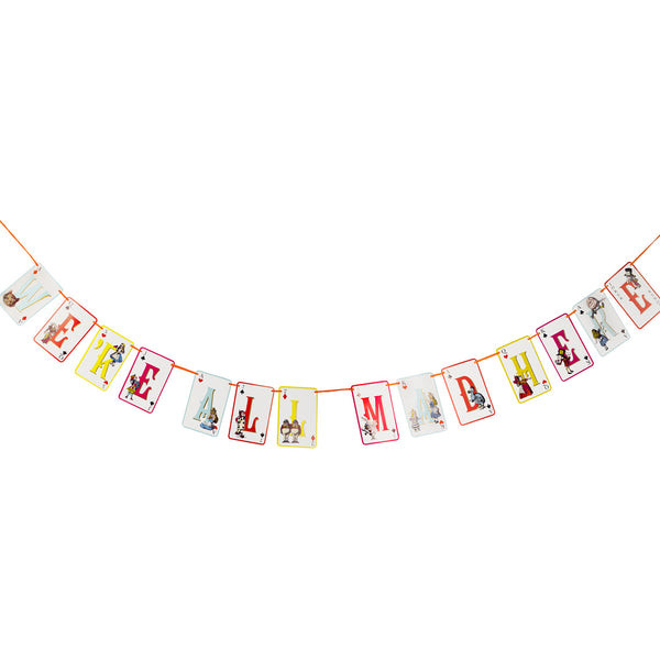Alice in Wonderland Bright Multi Coloured Double Sided Bunting - 3m